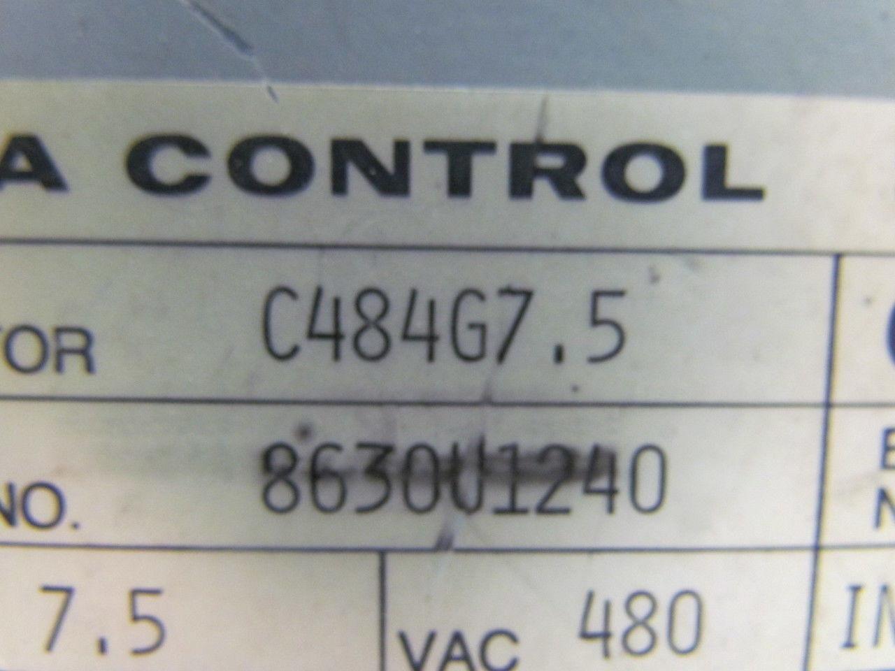 Asea Control C484G7.5 Capacitor 480Vac 3ph 60Hz NEMA type 1 7.5KVAR