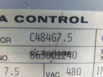 Asea Control C484G7.5 Capacitor 480Vac 3ph 60Hz NEMA type 1 7.5KVAR