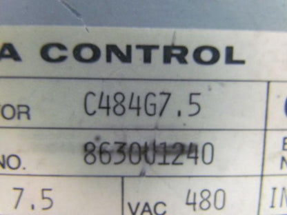 Asea Control C484G7.5 Capacitor 480Vac 3ph 60Hz NEMA type 1 7.5KVAR