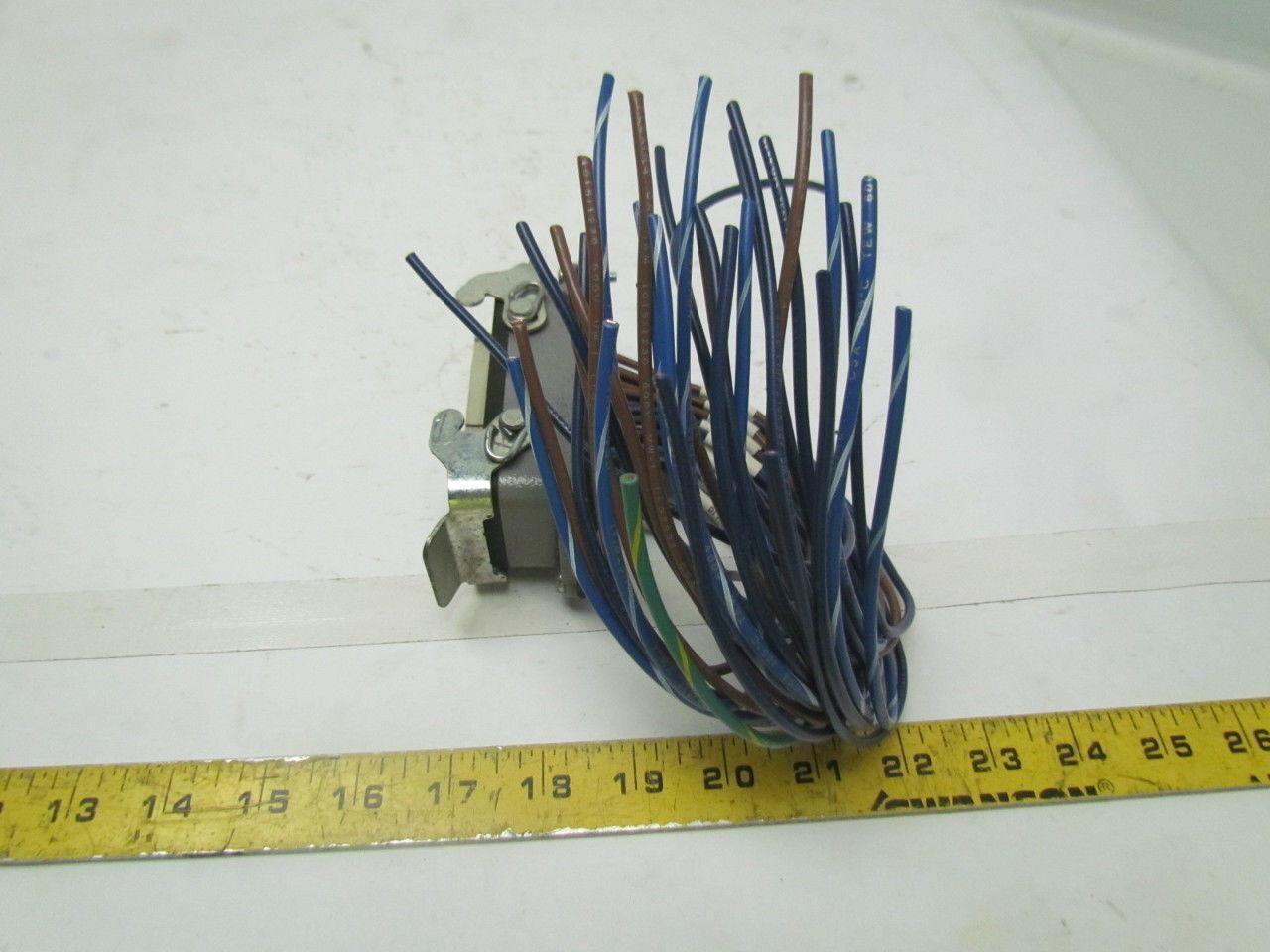 Harting 09200320301 Bulkhead Mounted Housing w/HAN EE 32 Pos Female Crimp Term.