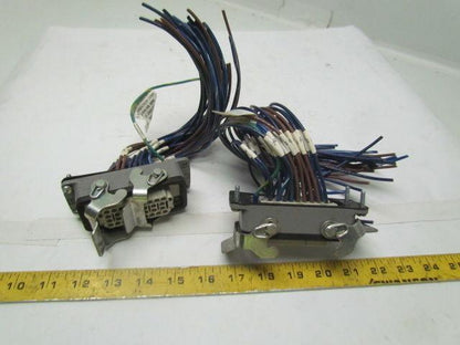 Harting 09200320301 Bulkhead Mounted Housing w/HAN EE 32 Pos Female Crimp Term.