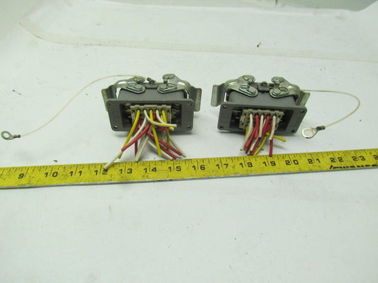 Harting 19300101520 Bulkhead mounted housing w/HAN EE 18 Pos Female Crimp Term.