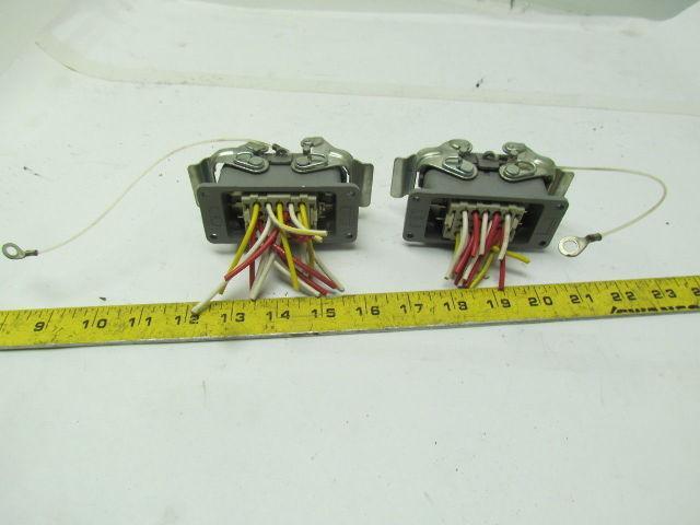 Harting 19300101520 Bulkhead mounted housing w/HAN EE 18 Pos Female Crimp Term.