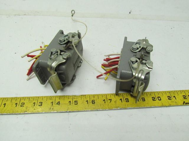 Harting 19300101520 Bulkhead mounted housing w/HAN EE 18 Pos Female Crimp Term.