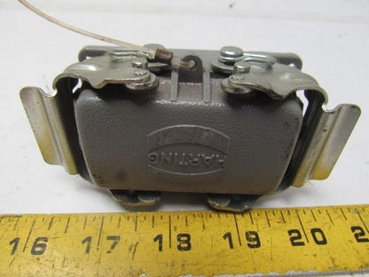 Harting 19300101520 Bulkhead mounted housing w/HAN EE 18 Pos Female Crimp Term.