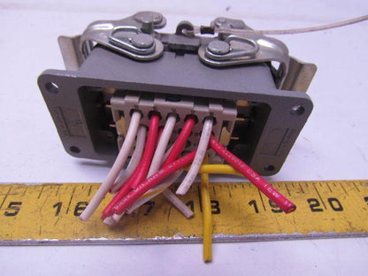 Harting 19300101520 Bulkhead mounted housing w/HAN EE 18 Pos Female Crimp Term.