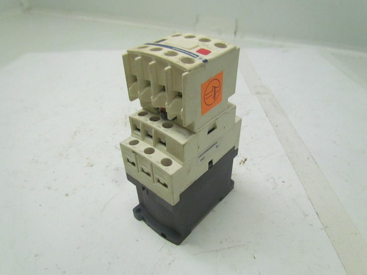 Schneider CAD50 BD Control relay 600V telemecanique 10Amp 24VDC