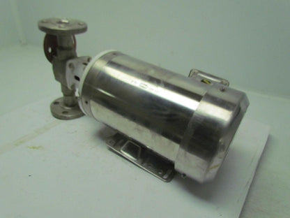 Jabsco 30520-2001 self priming pump 316 SS Leeson C145T17WK35A 1.5/1HP 3PH Motor