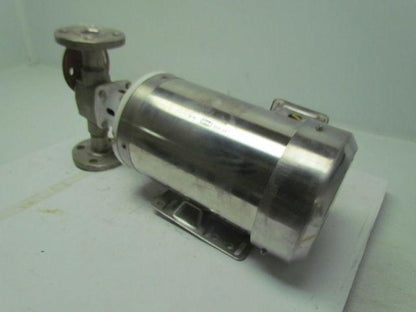 Jabsco 30520-2001 self priming pump 316 SS Leeson C145T17WK35A 1.5/1HP 3PH Motor