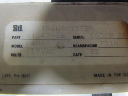 STI 41047-16 Optosafe safety curtain transmitter 37-3/4" long 117VAC