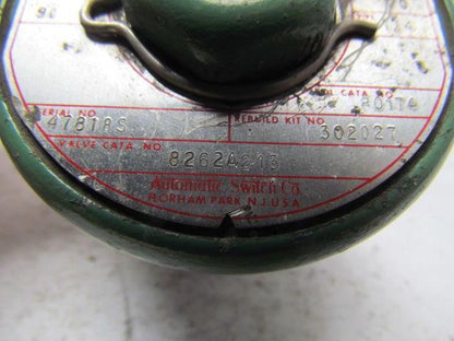 ASCO 8262A213 Hazardous Location Solenoid valve 110/120V 50/60Hz 1/4"NPT