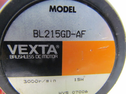 Vexta BL215GD-AF Brushless DC Motor 3000RPM 15W w/2GD30K Gear Head 30:1 Ratio