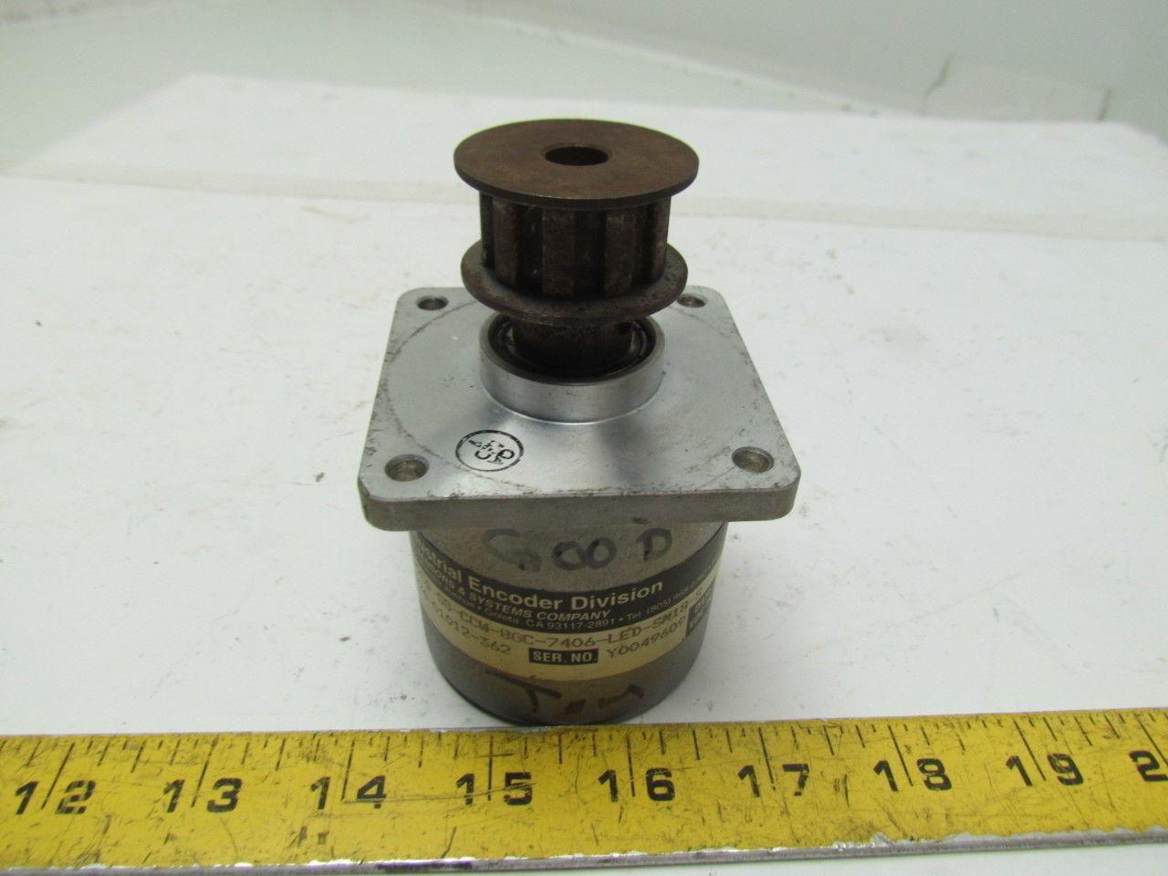 BEI H25D-SS-CCW-8GC-7406-LED-SM18-S H25 Absolute Optical Encoder 7.5-24VDC In