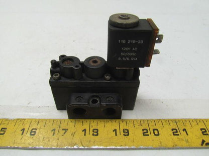 ARO A212SS120A Pneumatic solenoid valve 2 position body ported 1/4"NPTF 120VAC