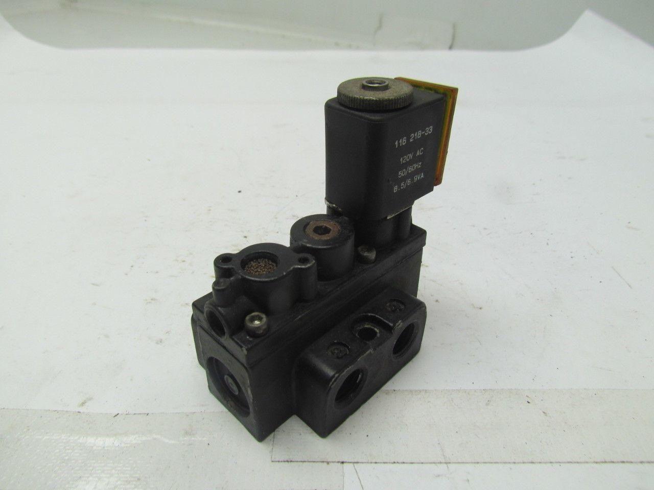ARO A212SS120A Pneumatic solenoid valve 2 position body ported 1/4"NPTF 120VAC