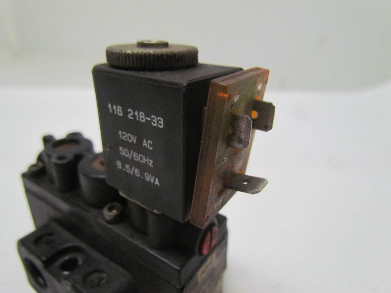 ARO A212SS120A Pneumatic solenoid valve 2 position body ported 1/4"NPTF 120VAC