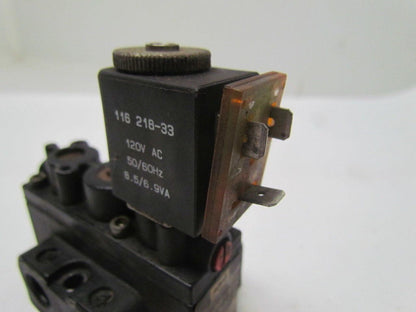 ARO A212SS120A Pneumatic solenoid valve 2 position body ported 1/4"NPTF 120VAC