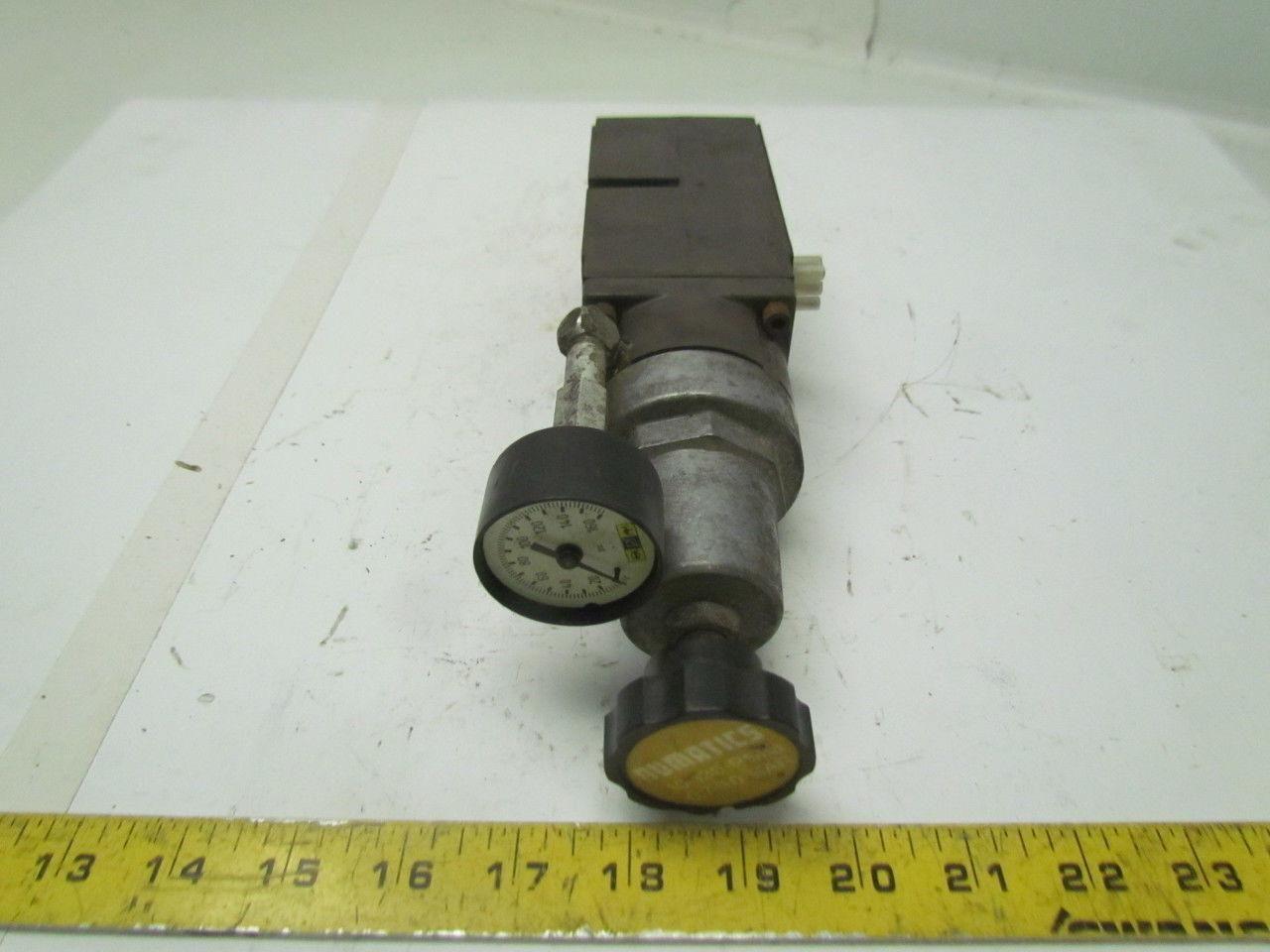 Numatics 554RS100J Pneumatic Sandwich pressure regulator w/gauge