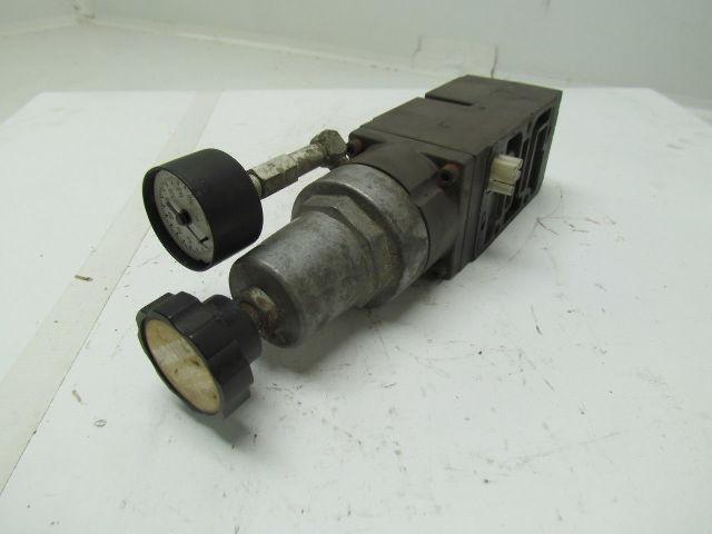 Numatics 554RS100J Pneumatic Sandwich pressure regulator w/gauge