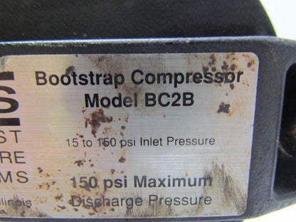 MPS BC2B Bootstrap Compressor Max inlet press. 150 PSIG Missing knob