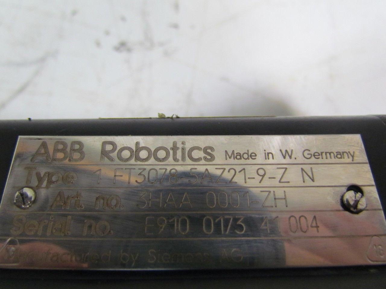 ABB Robotics/Siemens 1FT3078-5AZ21-9-Z/3HAA0001-ZH Servo Motor