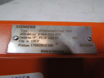 ABB Robotics/Siemens 1FT3074-5AZ21-9-Z/3HAA0001-ACF Servo Motor