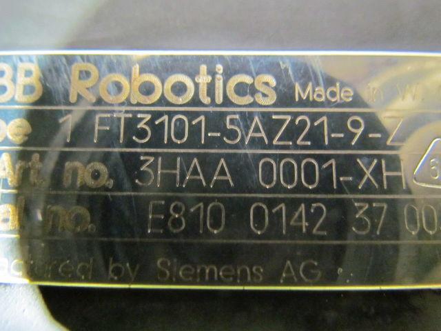 ABB Robotics/Siemens 1FT3101-5AZ21-9-Z 3HAA-0001-XH Servo Motor w/Gearend shaft