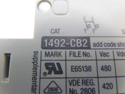 Allen-Bradley Lot of 3 Supplementary Protectors/Mini circuit breakers