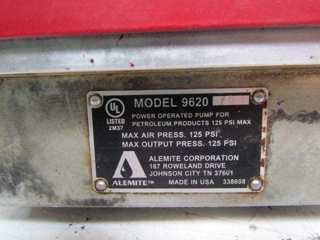 Alemite 9620 Oil evacuation system pneumatic pump 1"NPT inlet bad motor