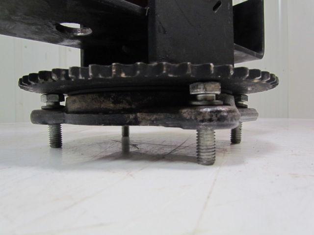 08300-11-24 1" bore caster wheel 9-7/8" OD w/steering sprocket and bracket