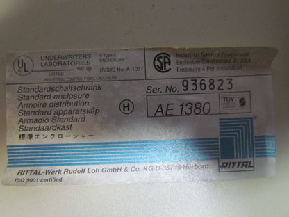 Rittal AE1380 Single door wall mount compact electrical enclosure 15"x15"x8"