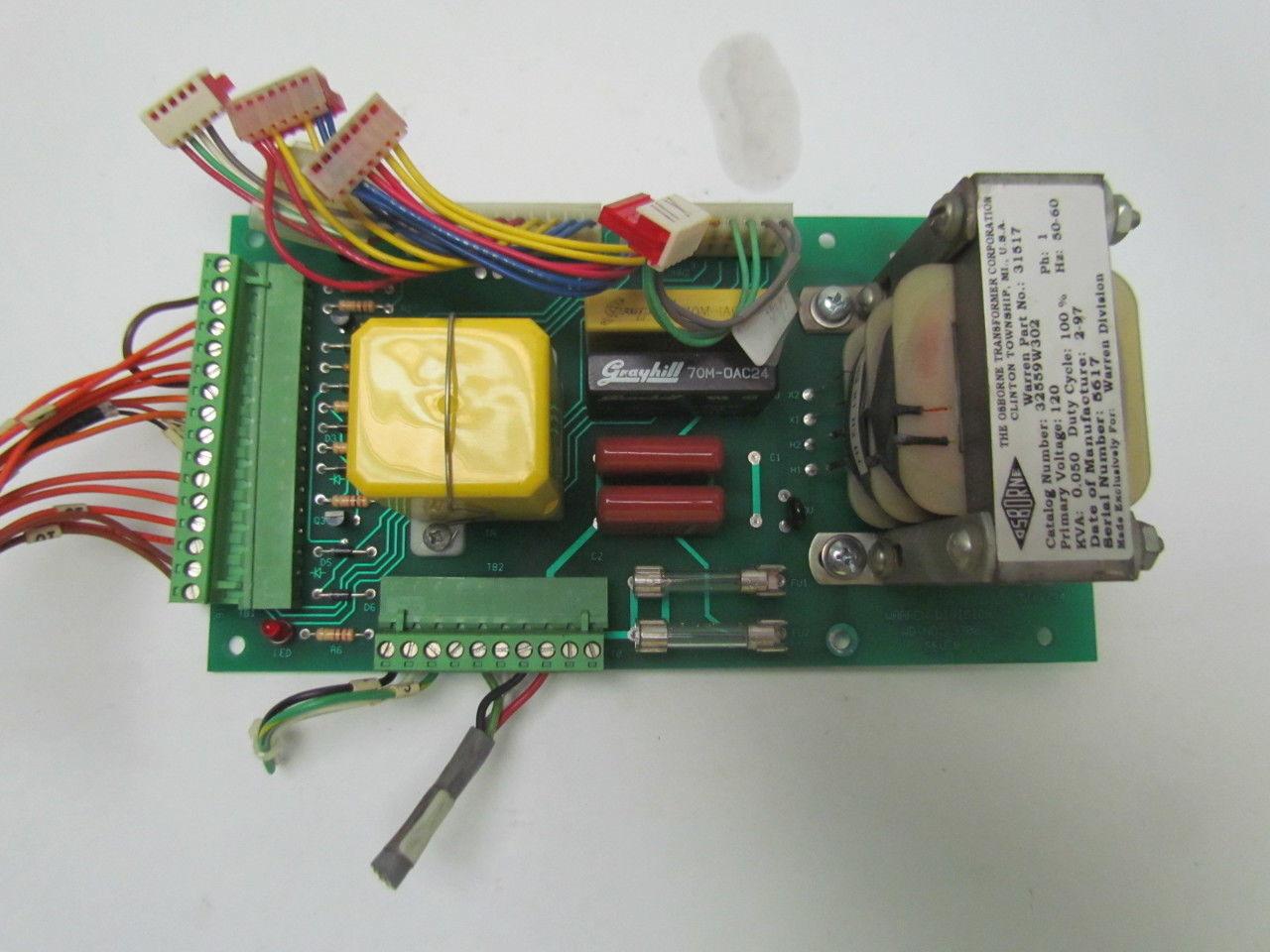 Emhart Warren 33001 REV 0 CPU Board w/ Transformer