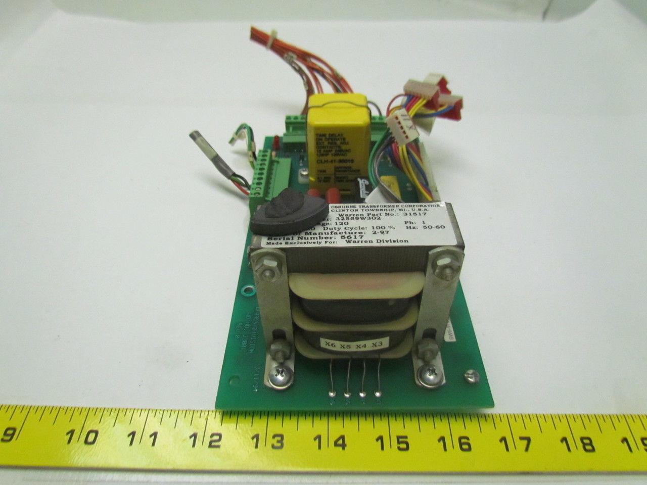 Emhart Warren 33001 REV 0 CPU Board w/ Transformer