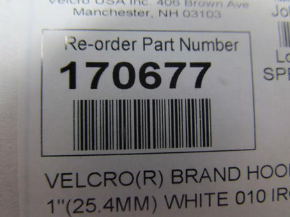 Hook 88 170677 IRON ON! Hook Side 1"x25 Yards White