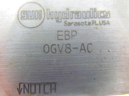 Sun Hydraulics EBP 1 Cavity sandwich body manifold see URL for tech specs