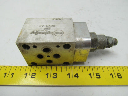 Sun Hydraulics EBP 1 Cavity sandwich body manifold see URL for tech specs