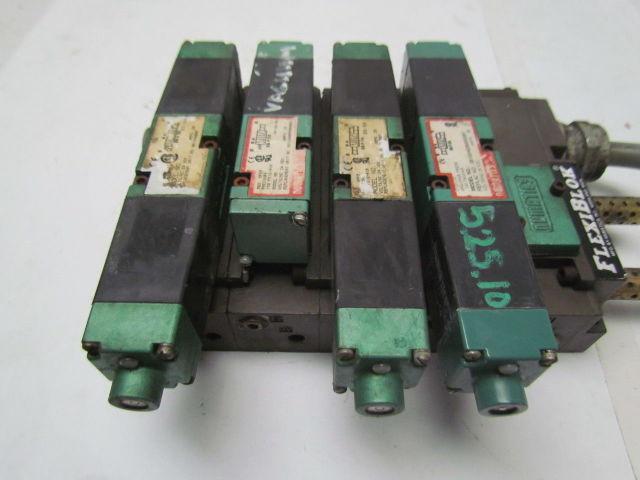 Flexiblok 5 Blocks w/ end caps and 4 numatics 081S Series Valves
