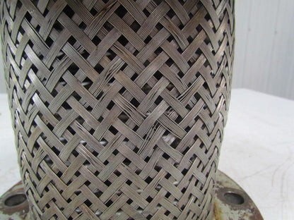 Stainless Steel short flanged braided flexible connector 6 " IDX11" long