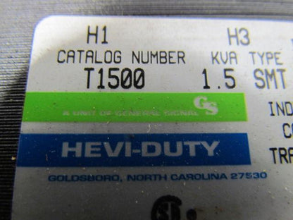 General Signal Hevi-duty T1500 1.5 KVA control transformer type SMT 180 Class
