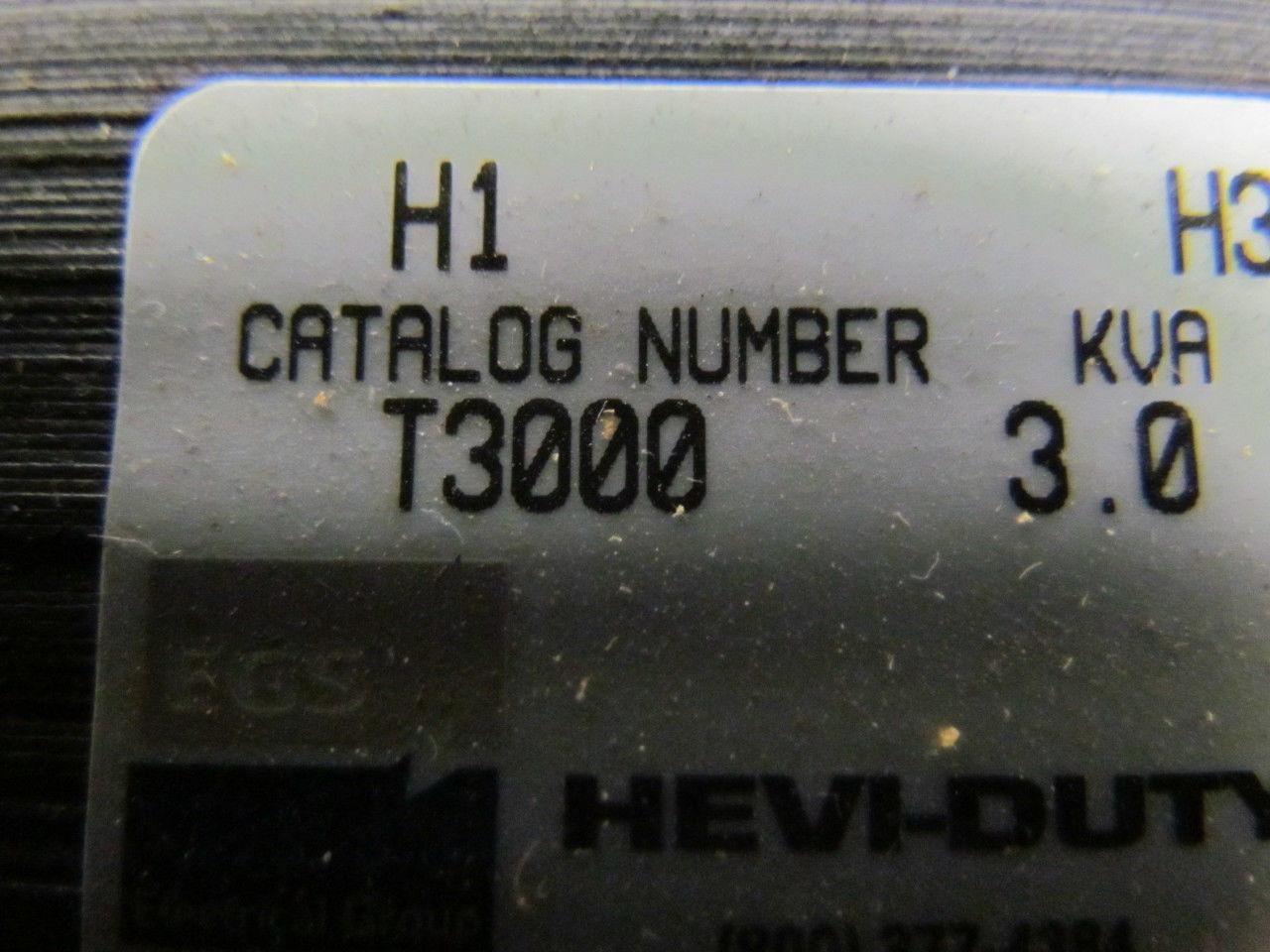 Emerson Hevi-Duty T3000 New! 3.0KVA Control Transformer Primary 220-480V