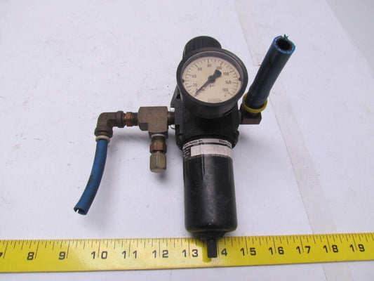 Watts D11-02DJC Fluid Air Pneumatic Regulator/Filter 300PSI Max. w/Gauge