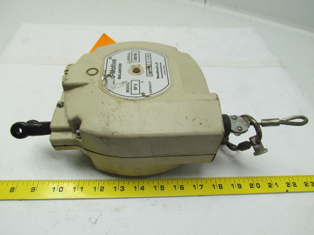 Daniel Woodhead BF9 Aero-Motive Tool Balancer 6-9Lb. Range 6.6ft Travel distance