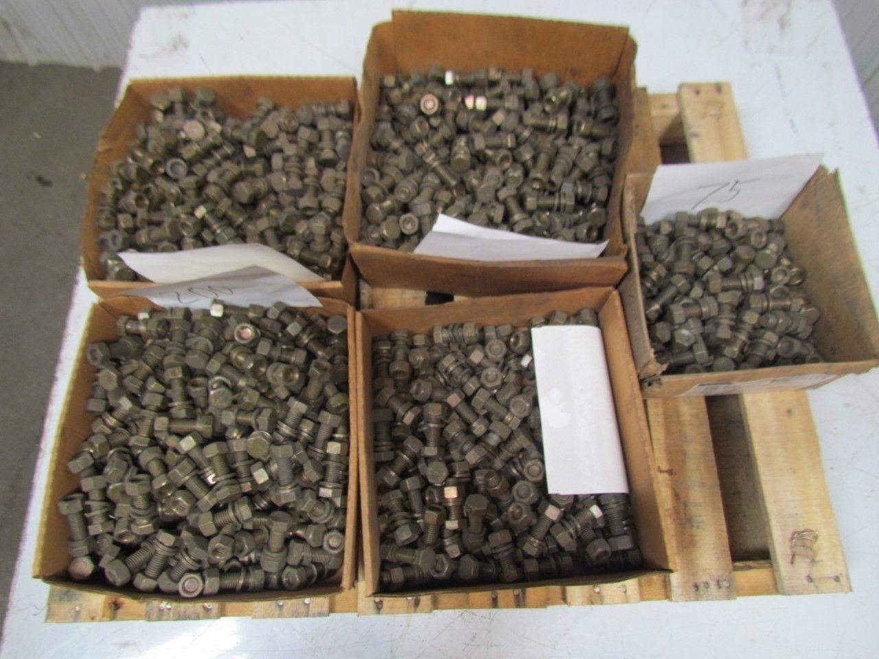 Low Carbon Steel Hex Bolt 5/8-11x1-3/4 w/2 washers & 1 Hex nut Lot of 775