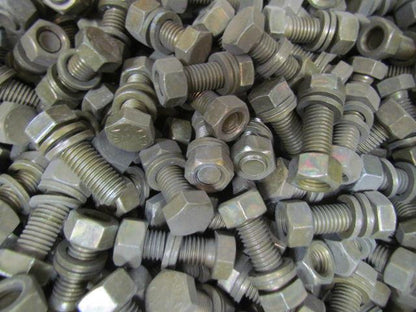 Low Carbon Steel Hex Bolt 5/8-11x1-3/4 w/2 washers & 1 Hex nut Lot of 775