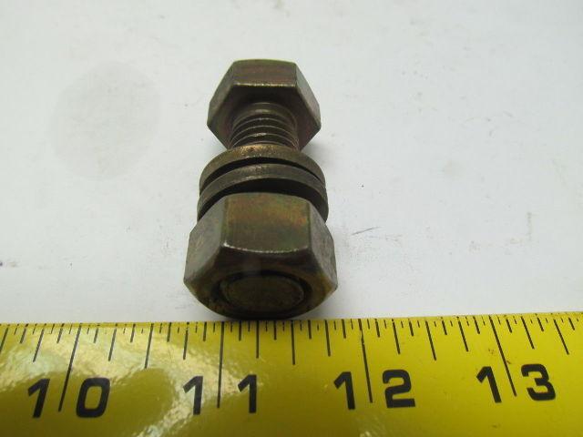 Low Carbon Steel Hex Bolt 5/8-11x1-3/4 w/2 washers & 1 Hex nut Lot of 775