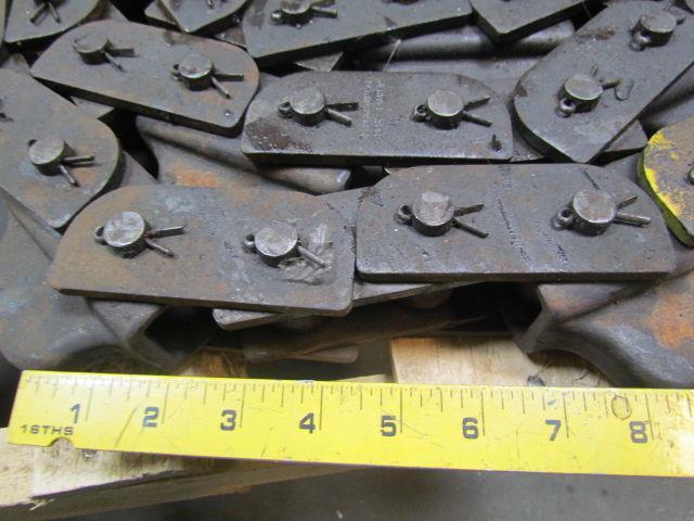 Jervis B Webb 10ft Caterpillar 2" Pitch Cotter Roller Chain Dia w/Dog attachment