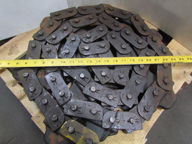Jervis B Webb 10ft Caterpillar 2" Pitch Cotter Roller Chain Dia w/Dog attachment