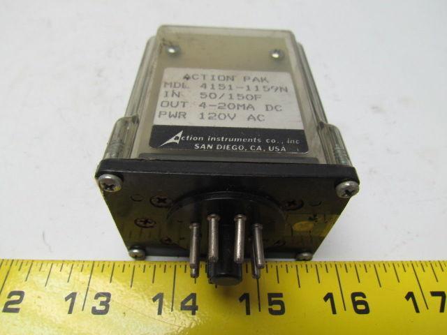 Action Instruments 4151-1159N Signal Conditioner 50/150F In 4-20MA DC out 120VAC