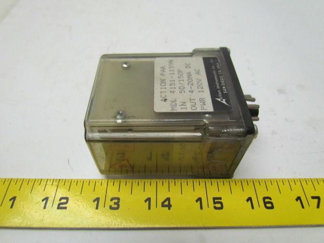 Action Instruments 4151-1159N Signal Conditioner 50/150F In 4-20MA DC out 120VAC