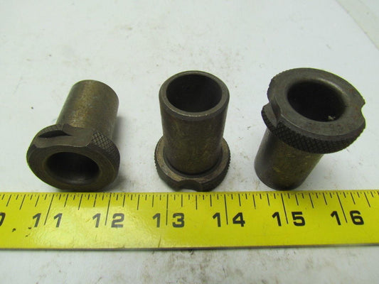 Drill Guide Bushing 25/32" ID x 1" OD x 1-7/8" L Flanged Slip Fix Lot of 3